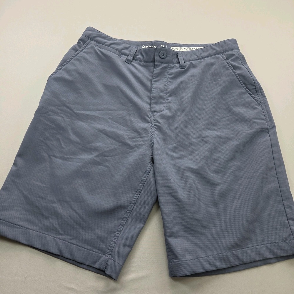 Johnnie-O Prep-formance Shorts Mens 32 Blue Golf Chino Flat Front Stretch Casual